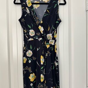 Kaileigh Dark Blue Floral Dress